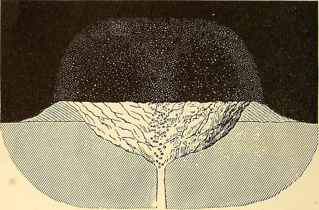 An illustration from The story of the sun, moon, and stars, 1898, leaf 177