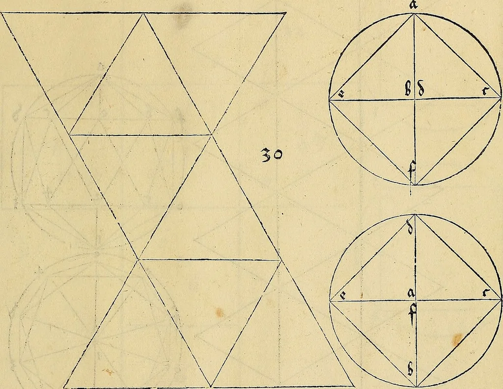 An illustration from Vnderweysung der Messung : mit dem Zirkel vn(d) Richtscheyt in Linien, Ebnen vnnd gantzen Corporen, 1525, leaf 142