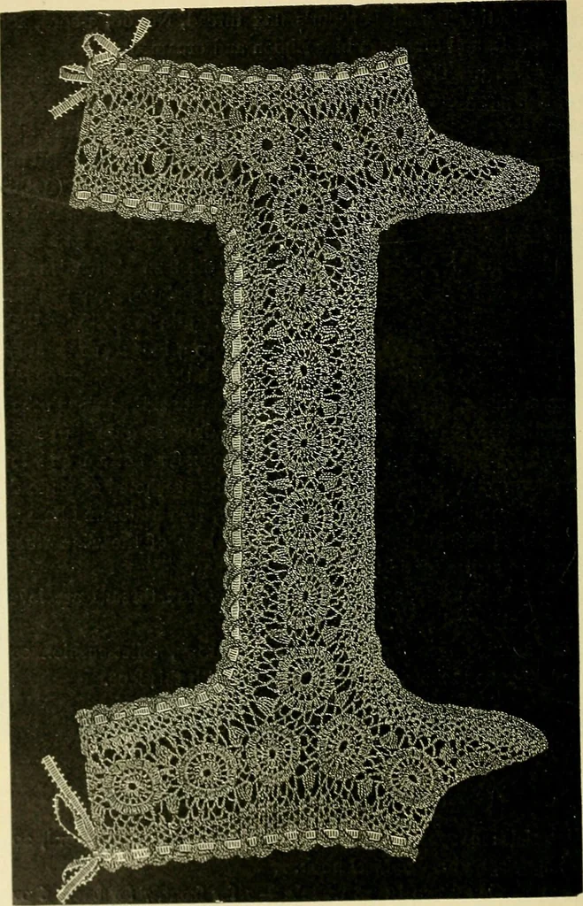 An illustration from A treatise on lace-making, embroidery, and needle-work with Irish flax threads, 1892, leaf 67