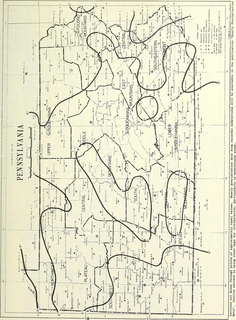 An illustration from Climatological data, Pennsylvania, 1896, leaf 94