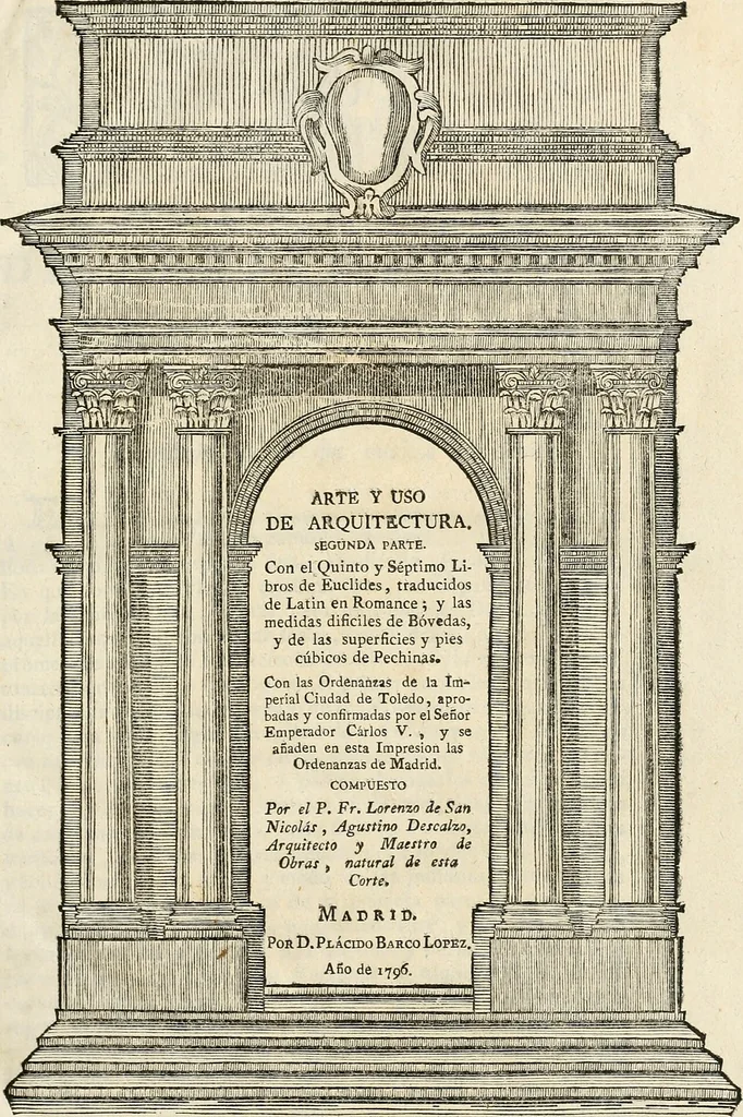 An illustration from Arte y uso de arquitectura, 1796, leaf 6
