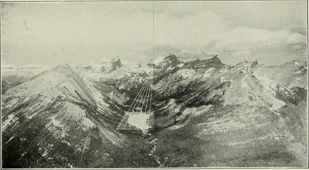 An illustration from Topographic surveying; including geographic, exploratory, and military mapping, with hints on camping, emergency surgery, and photography, 1905, leaf 340