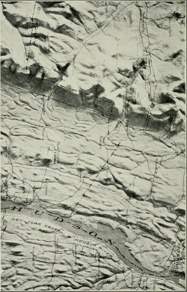 An illustration from Topographic surveying; including geographic, exploratory, and military mapping, with hints on camping, emergency surgery, and photography, 1905, leaf 528