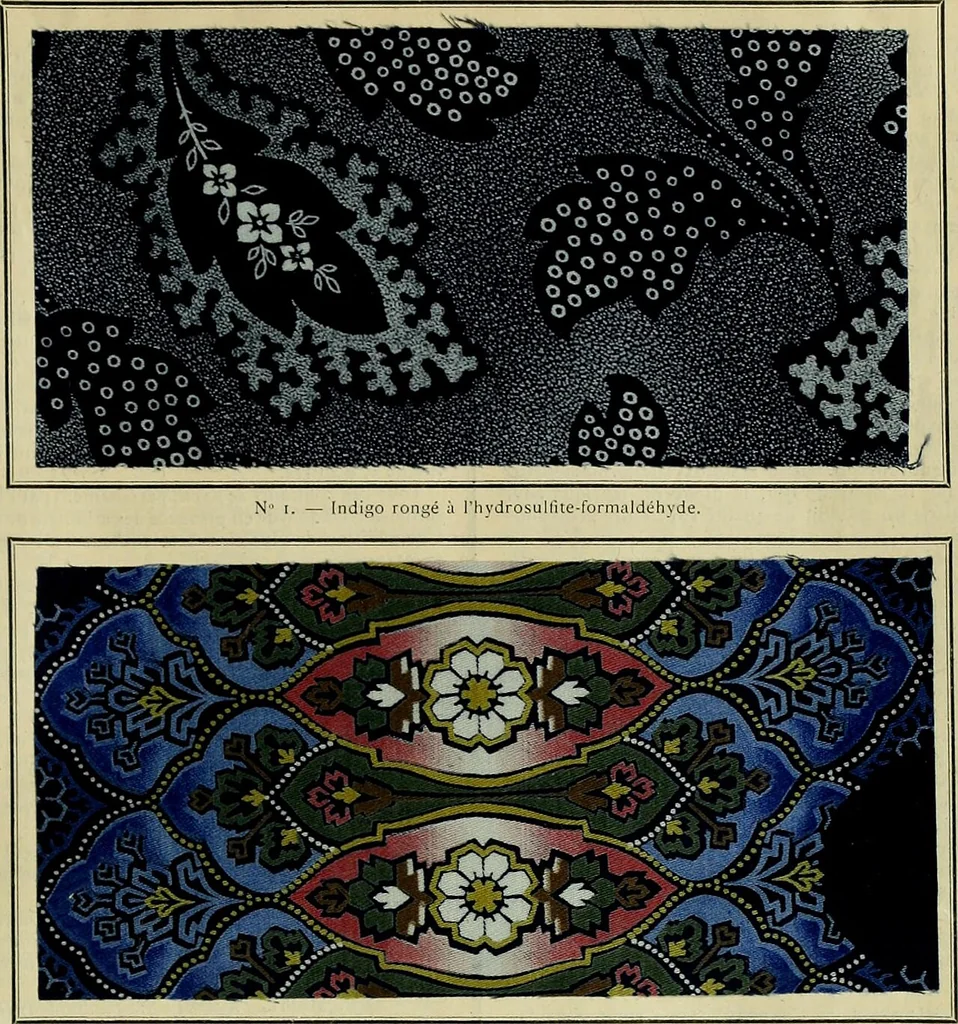 An illustration from Revue générale des matières colorantes et de leurs applications aux textiles, 1908, leaf 310