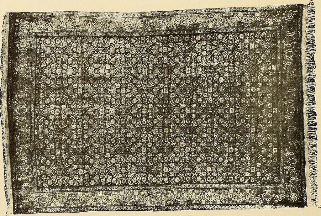 An illustration from Decorative textiles; an illustrated book on coverings for furniture, walls and floors, including damasks, brocades and velvets, tapestries, laces, embroideries, chintzes, cretonnes, drapery and furniture trimmings, wall papers, carpets and rugs, tooled and illuminated leathers, 1918, leaf 243
