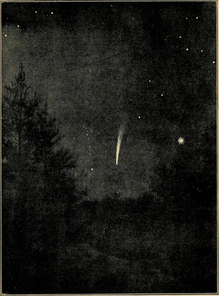 An illustration from Astronomy and the Bible;, 1919, leaf 182