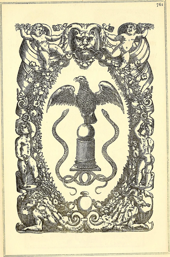An illustration from Marques typographiques, ou, Recueil des monogrammes, chiffres, enseignes, emblèmes, devises, rébus et fleurons des libraires et imprimeurs qui ont exercé en France depuis l'introduction de l'imprimerie en 1470 jusqu'à la fin du seizième siècle : à ces marques sont jointes celles des libraires et imprimeurs qui pendant la même période ont publié, hors de France, des livres en langue française, 1867, leaf 58