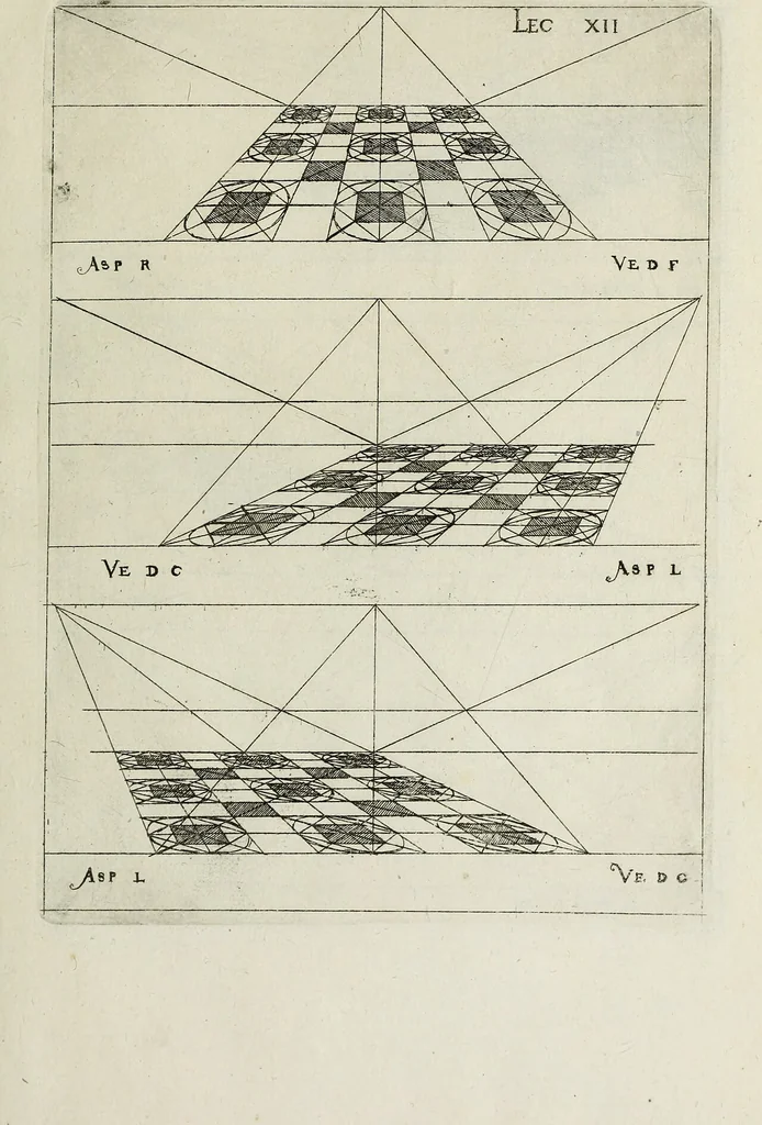 An illustration from Leçons de perspective positive, 1576, leaf 50