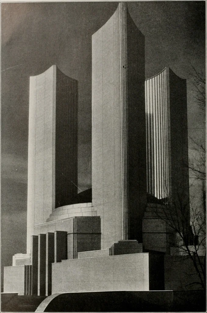 An illustration from Architect and engineer, 1905, leaf 155