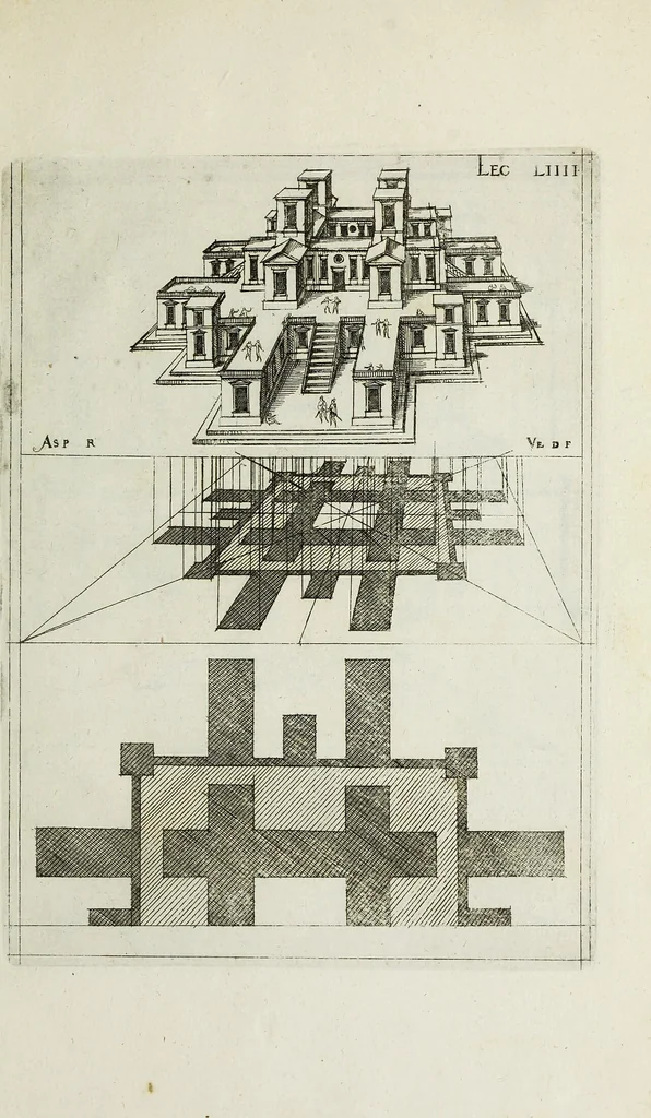 An illustration from Leçons de perspective positive, 1576, leaf 134