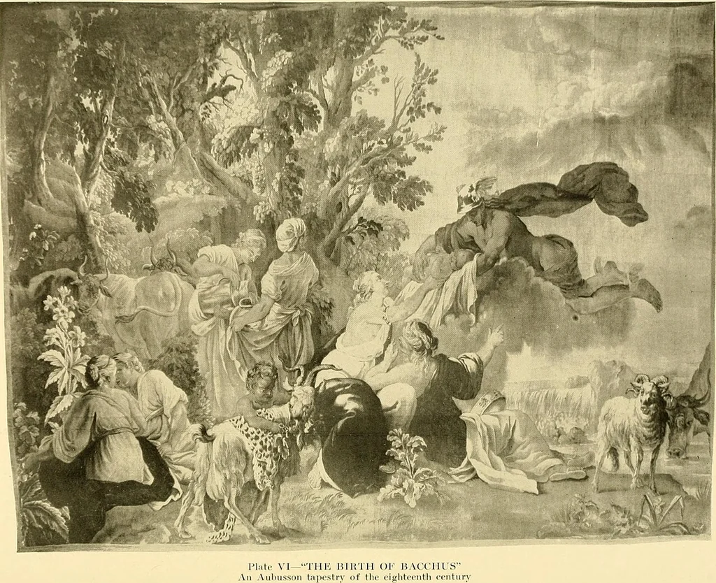 An illustration from Decorative textiles; an illustrated book on coverings for furniture, walls and floors, including damasks, brocades and velvets, tapestries, laces, embroideries, chintzes, cretones, drapery and furniture trimmings, wall papers, carpets and rugs, tooled and illuminated leathers, 1918, leaf 265