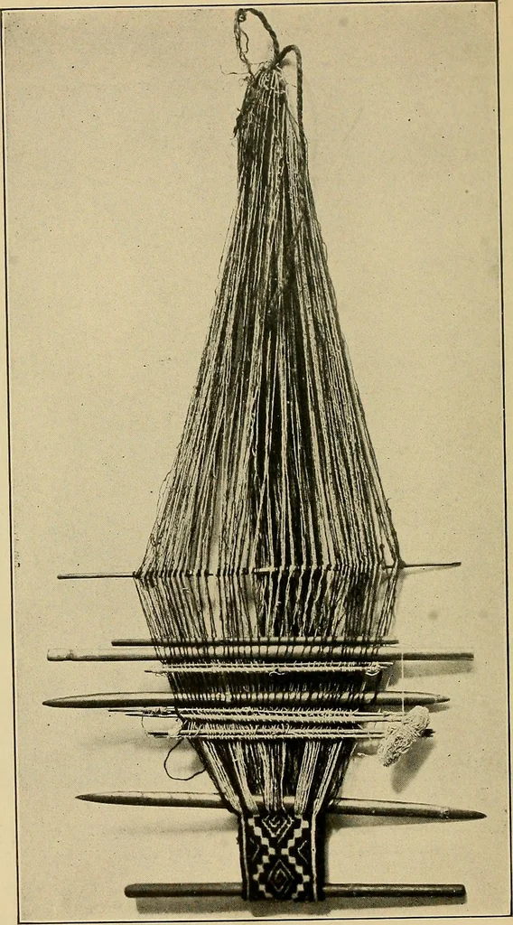 An illustration from Yarn and cloth making; an economic study; a college and normal schools text preliminary to fabric study, and a reference for teachers of industrial history and art in secondary and elementary schools, 1918, leaf 181