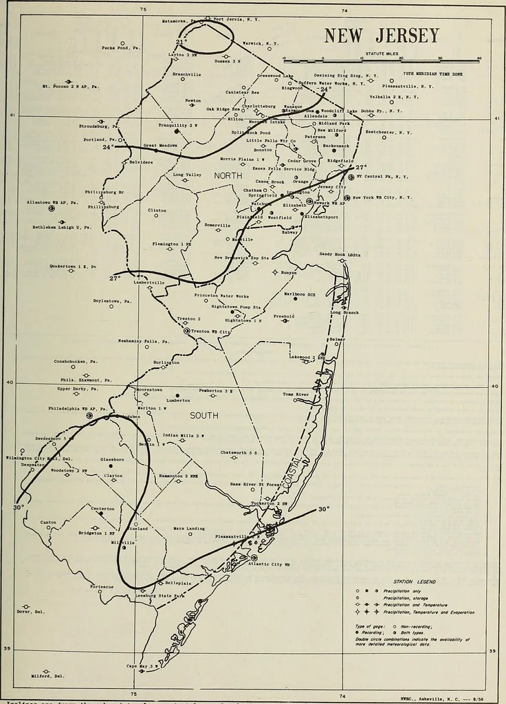 An illustration from Climatological data, New Jersey, 1897, leaf 150