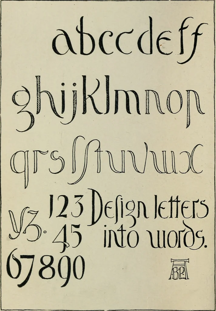An illustration from Alphabets old and new, for the use of craftsmen : with an introductory essay on Art in the alphabet, 1898, leaf 177