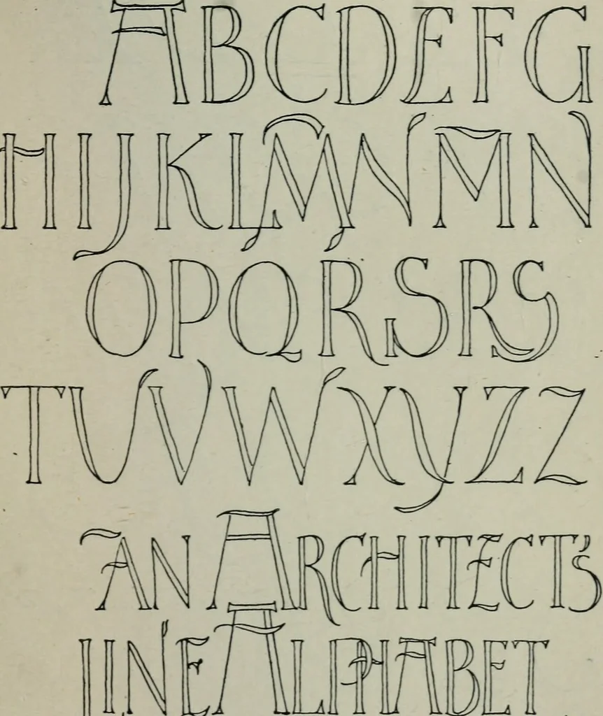 An illustration from Alphabets old and new, for the use of craftsmen : with an introductory essay on Art in the alphabet, 1898, leaf 178