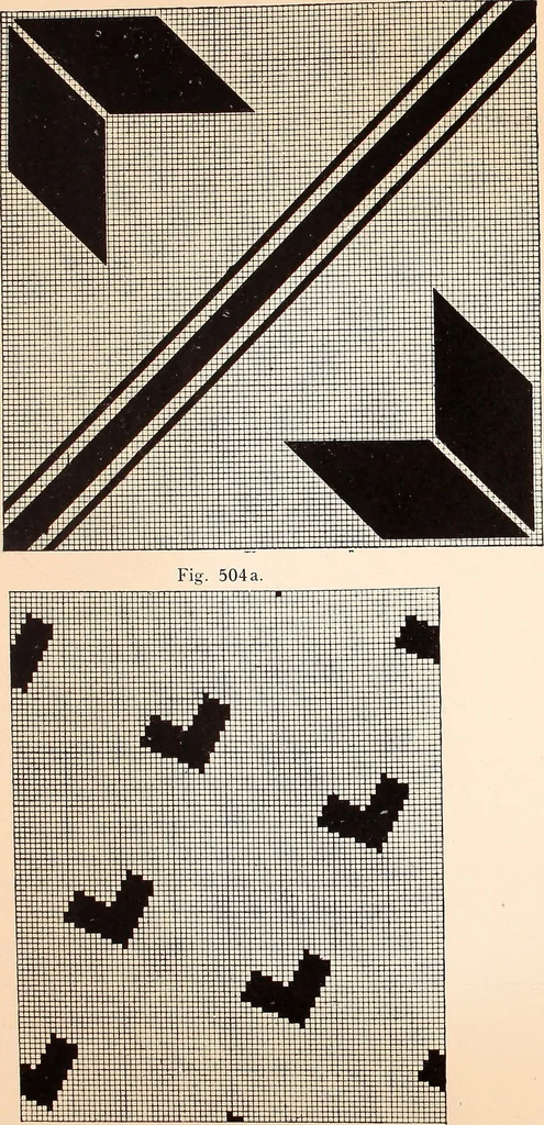 An illustration from Ausführliches Handbuch der Weberei. Ein Lehr- und Hilfsbuch für Fabrikanten, Weber und Webschüler, 1909, leaf 48