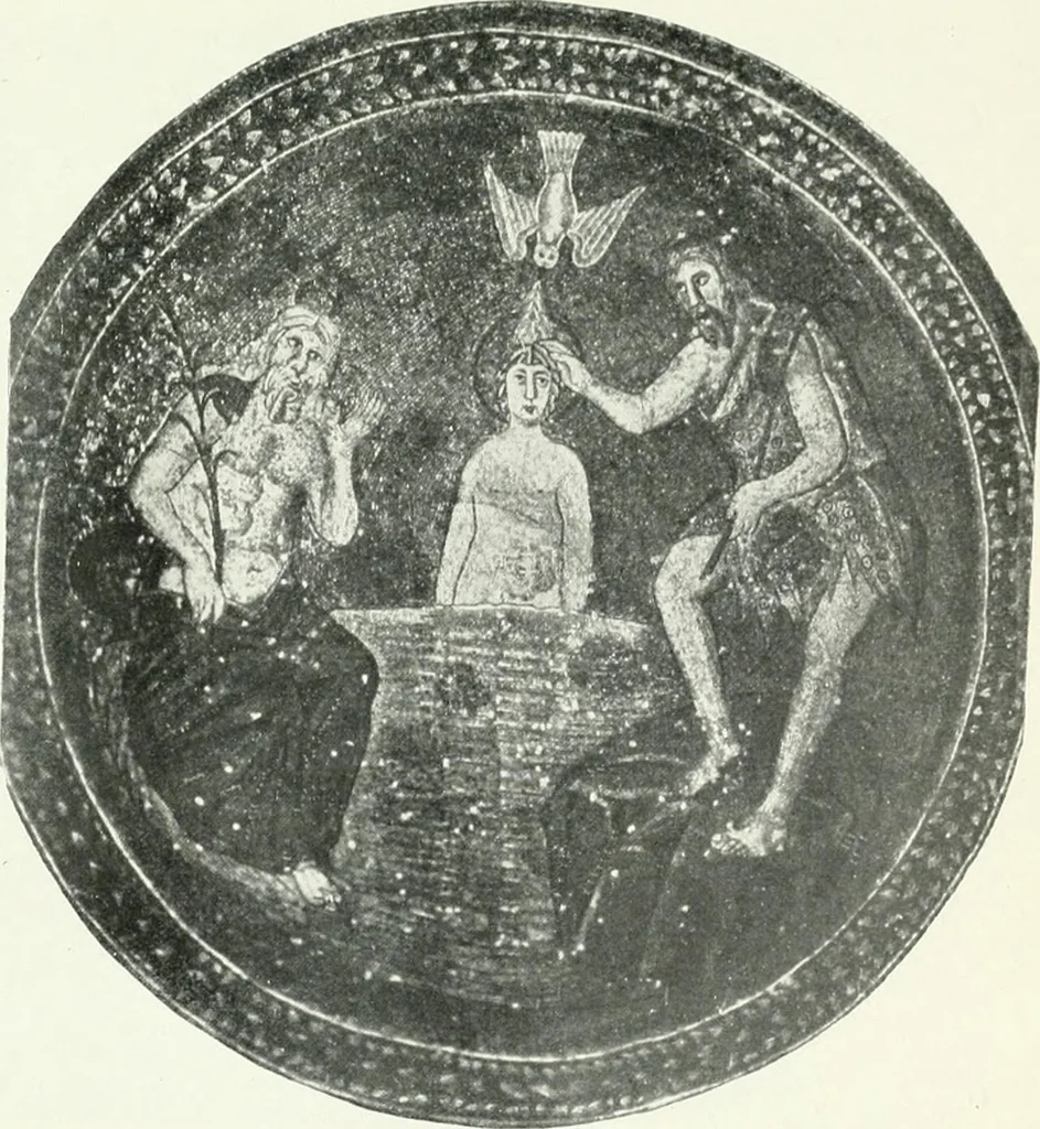An illustration from Die Wandmosaiken von Ravenna, 1912, leaf 390