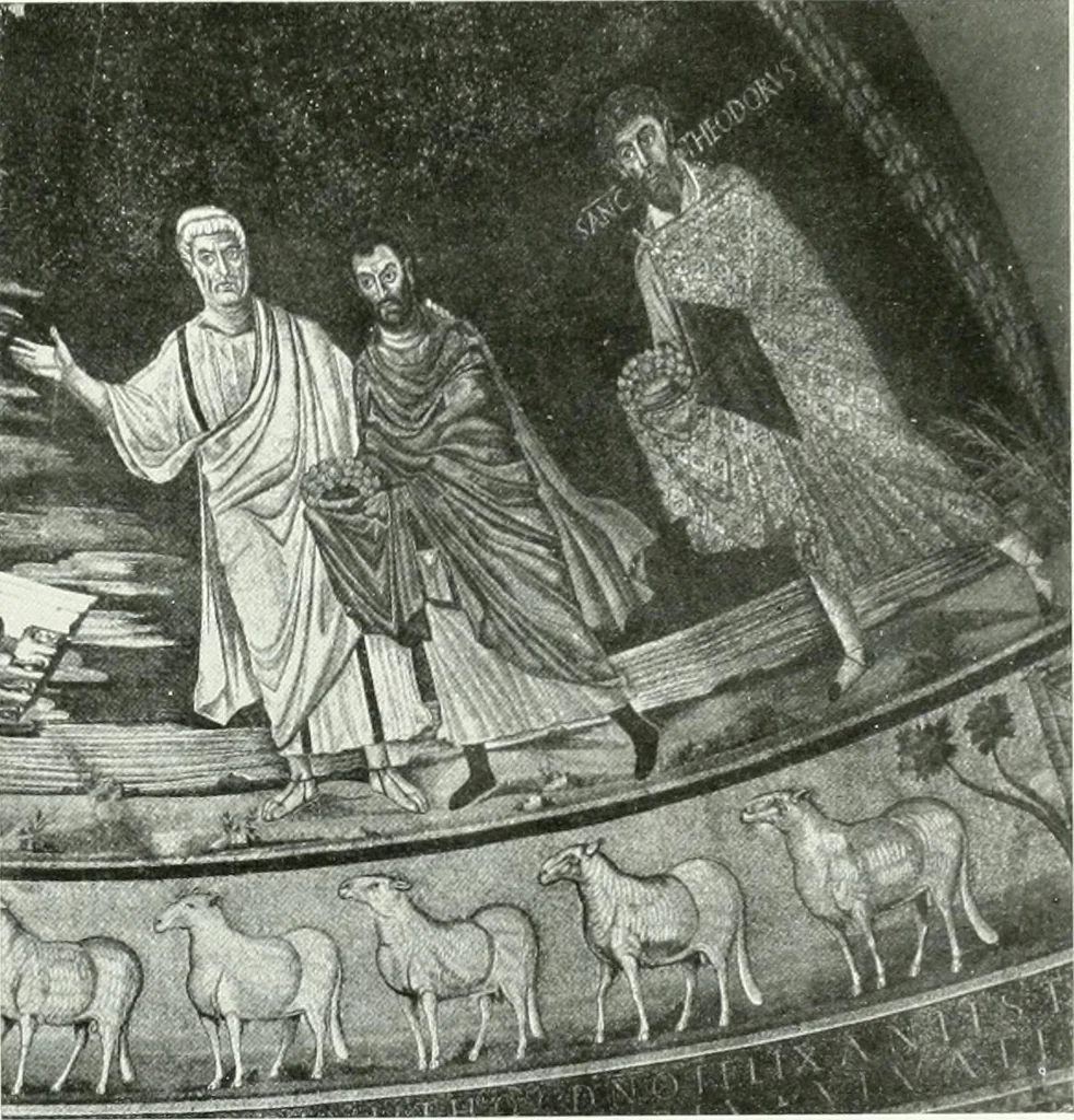 An illustration from Die Wandmosaiken von Ravenna, 1912, leaf 430