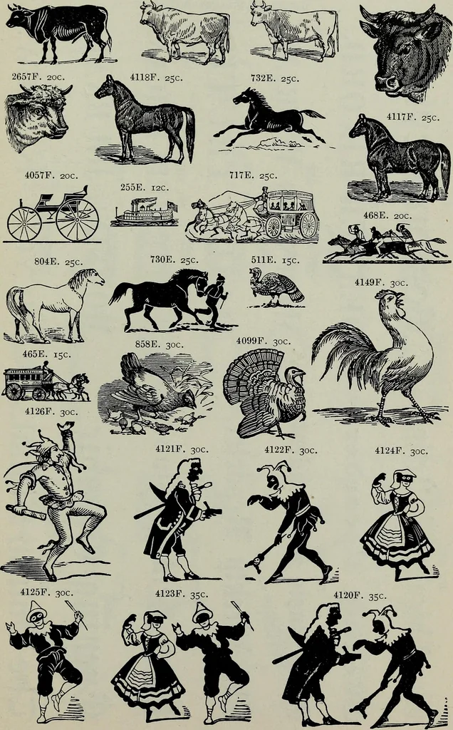 An illustration from Specimens of type, borders, ornaments, brass rules and cuts, etc. : catalogue of printing machinery and materials, wood goods, etc, 1897, leaf 720