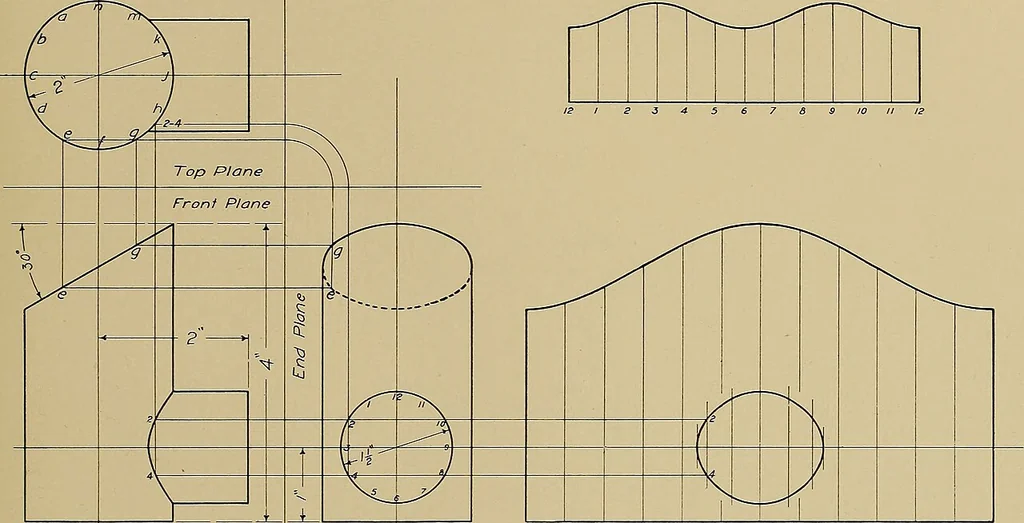 An illustration from Mechanical drawing for trade schools, 1909, leaf 64