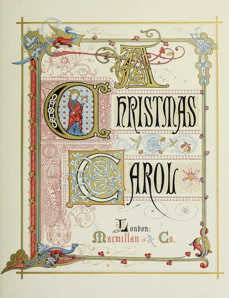 An illustration from A Christmas carol, 1873, leaf 8