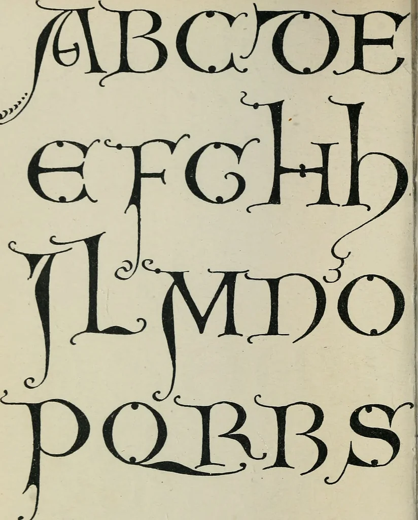 An illustration from Alphabets old and new, for the use of craftsmen : with an introductory essay on Art in the alphabet, 1898, leaf 91