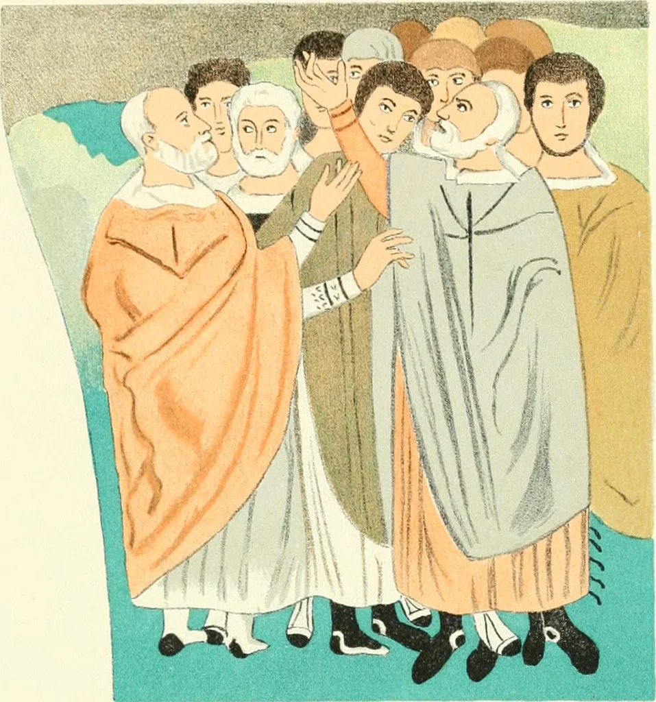 An illustration from Die Wandmosaiken von Ravenna, 1912, leaf 312