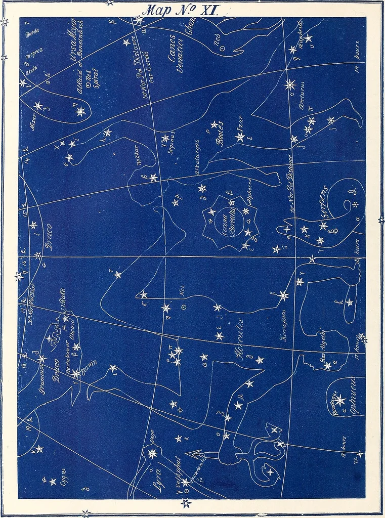 An illustration from Astronomy without a telescope:, 1869, leaf 65