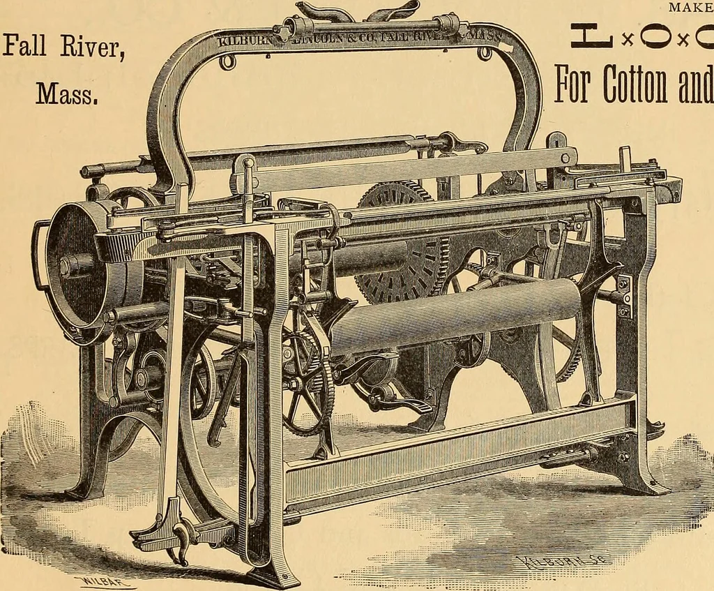 An illustration from Technology of textile design. Being a practical treatise on the construction and application of weaves for all textile fabrics, with minute reference to the latest inventions for weaving. Containing also an appendix showing the analysis and giving the calculations necessary for the manufacture of the various textile fabrics, 1889, leaf 304