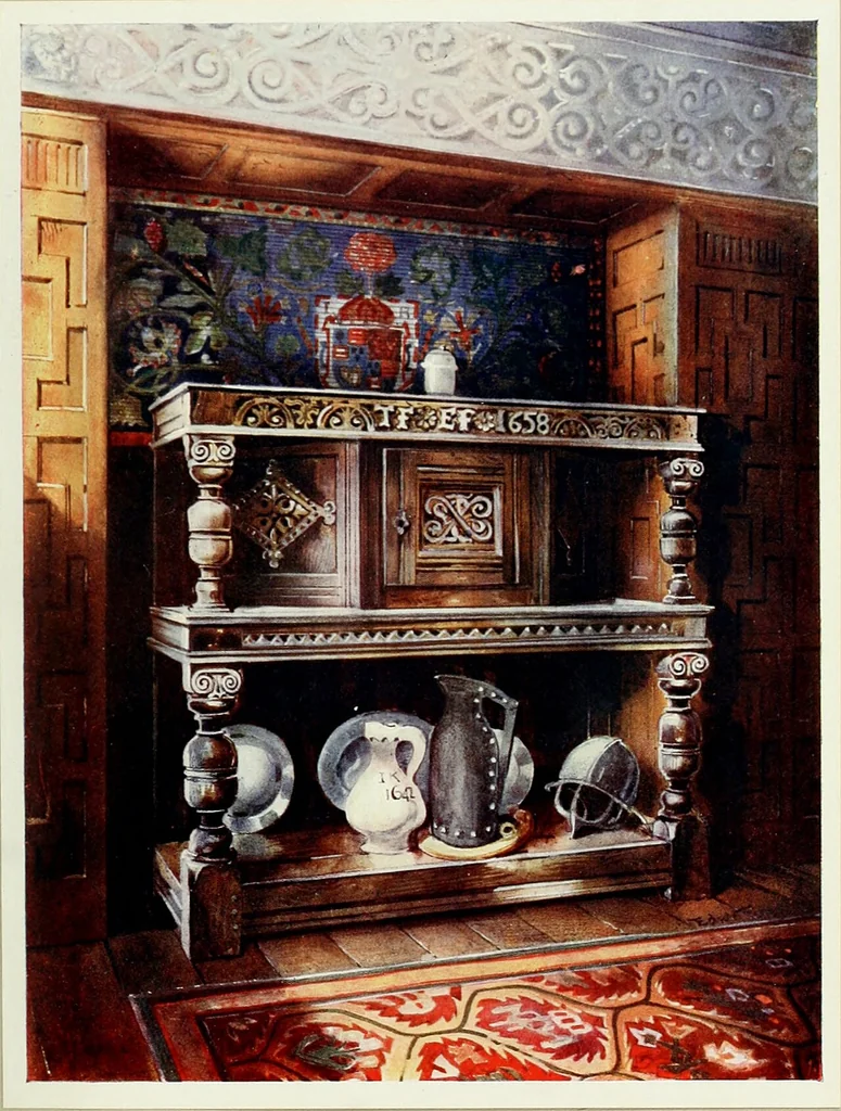 An illustration from The book of decorative furniture, its form, colour and history, 1910, leaf 292