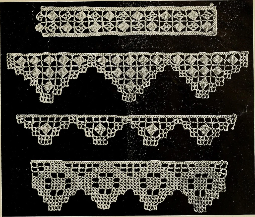 An illustration from Directions for making Poncetto lace, 1917, leaf 18