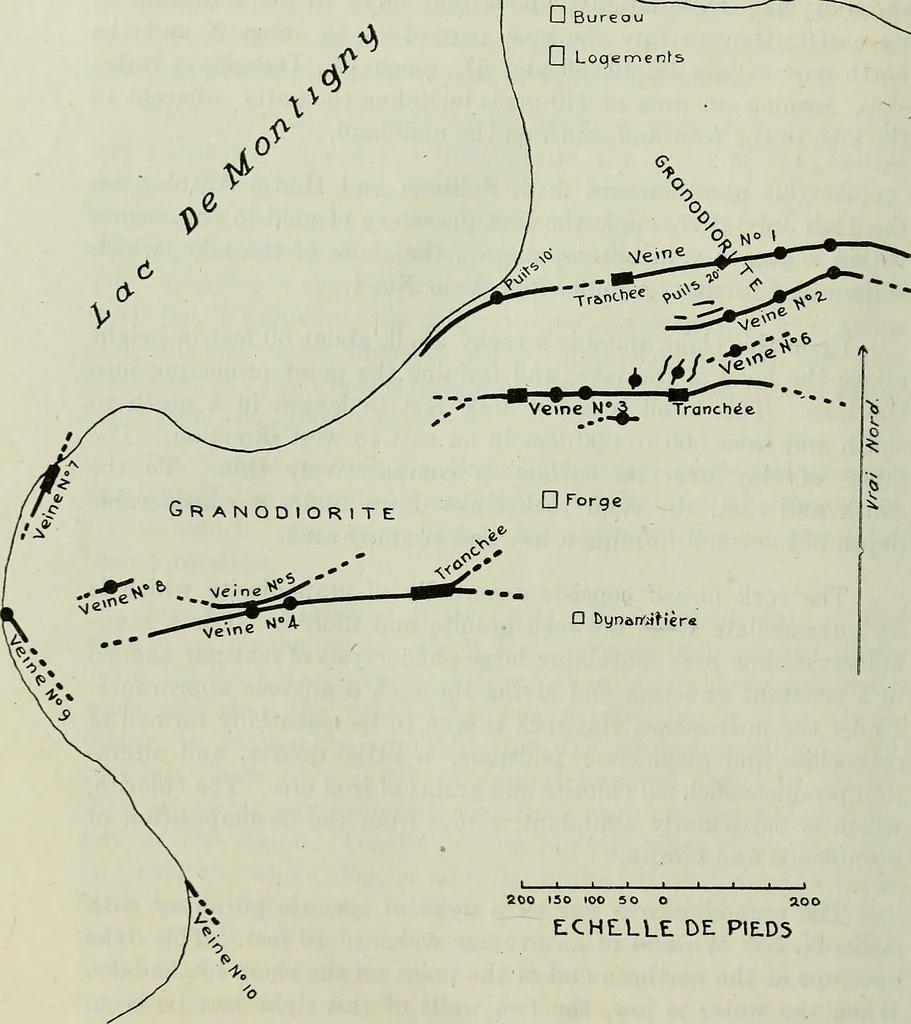 An illustration from The Mining industry in Quebec, 1898, leaf 151