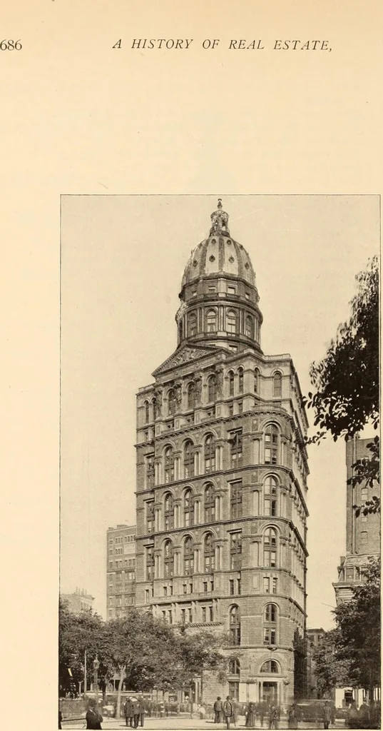 An illustration from A history of real estate, building and architecture in New York City during the last quarter of a century, 1898, leaf 693