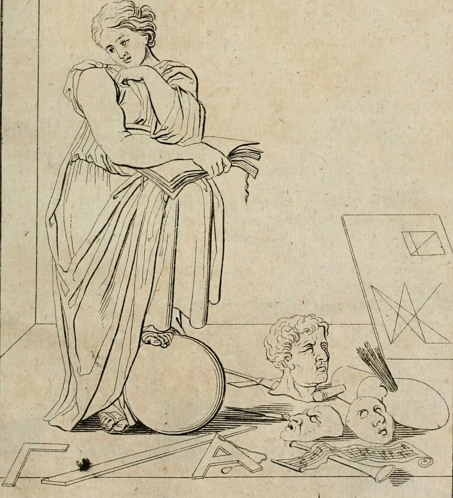 An illustration from Des vortreflichen Florentinischen Mahlers Lionardo da Vinci höchst-nützlicher Tractat von der Mahlerey : aus dem Italiänischen und Frantzöischen in das Teutsche übersetzet : auch nach dem Original mit vielen Kupfern und saubern Holtzschnitten versehen : und mit beygefügten Leben des Auctoris zum Druck befördert, 1747, leaf 242