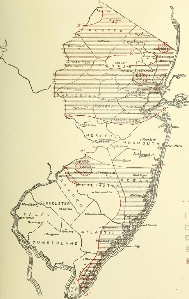 An illustration from Climatological data, New Jersey, 1897, leaf 196