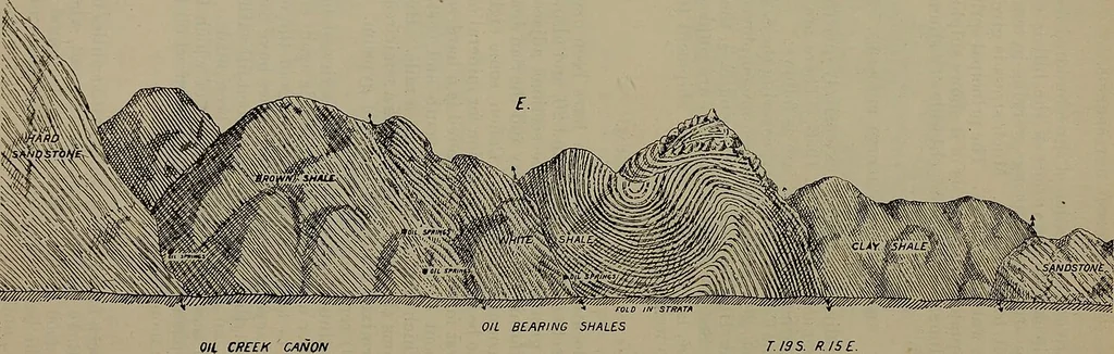 An illustration from Annual report of the State Mineralogist for the year ending ..., 1883, leaf 203