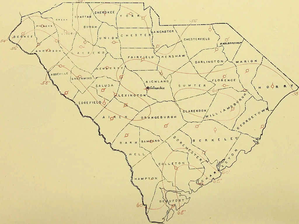 An illustration from Climatological data, South Carolina, 1898, leaf 479