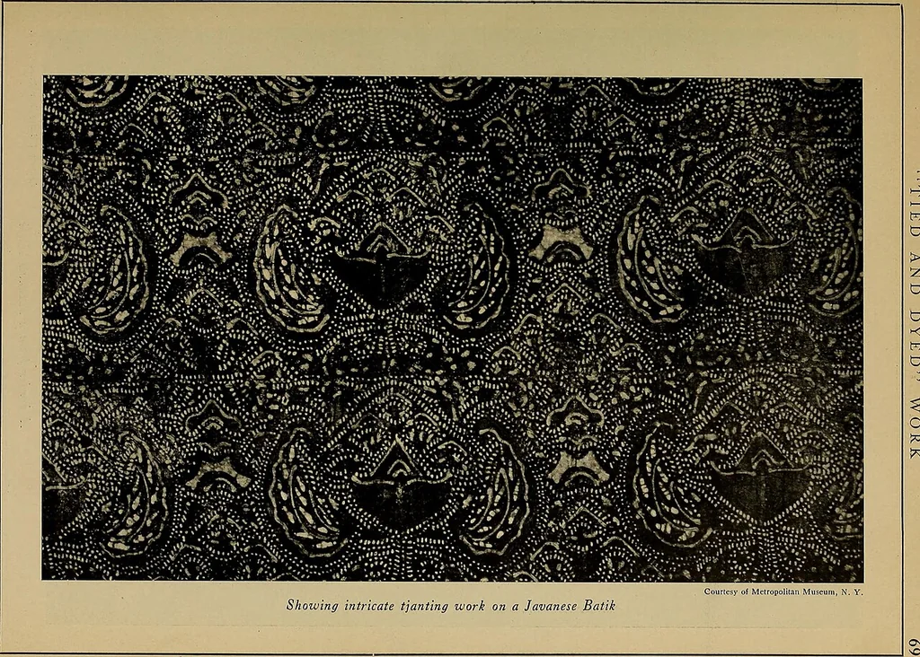 An illustration from First lessons in batik; a handbook in batik, tie-dyeing and all pattern dyeing, 1921, leaf 81