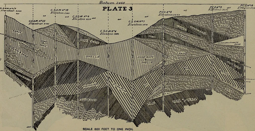 An illustration from Annual report of the State Mineralogist for the year ending ..., 1883, leaf 309