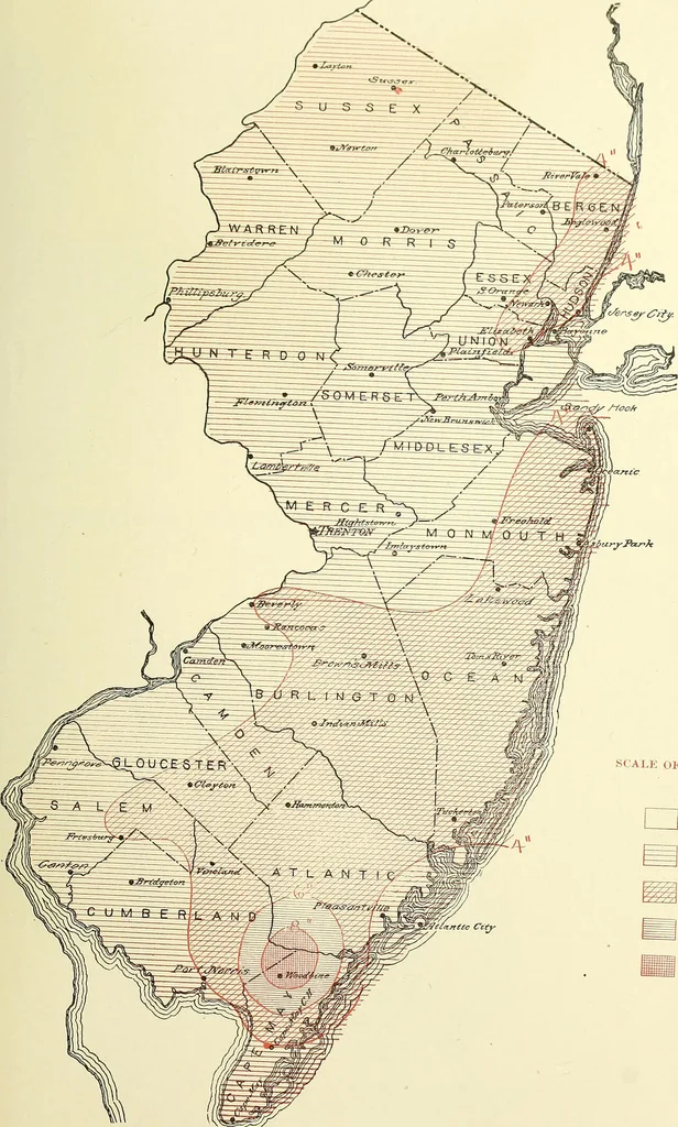 An illustration from Climatological data, New Jersey, 1897, leaf 264