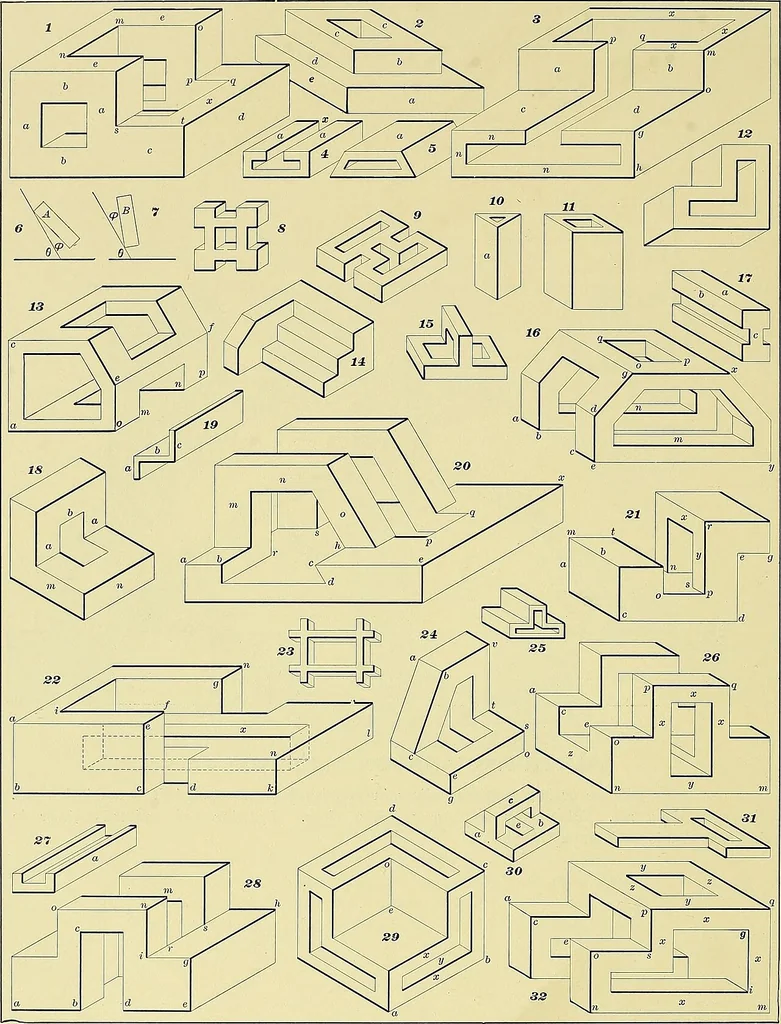 An illustration from Practical engineering drawing and third angle projection, for students in scientific, technical and manual training schools and for ... draughtsmen .., 1897, leaf 175