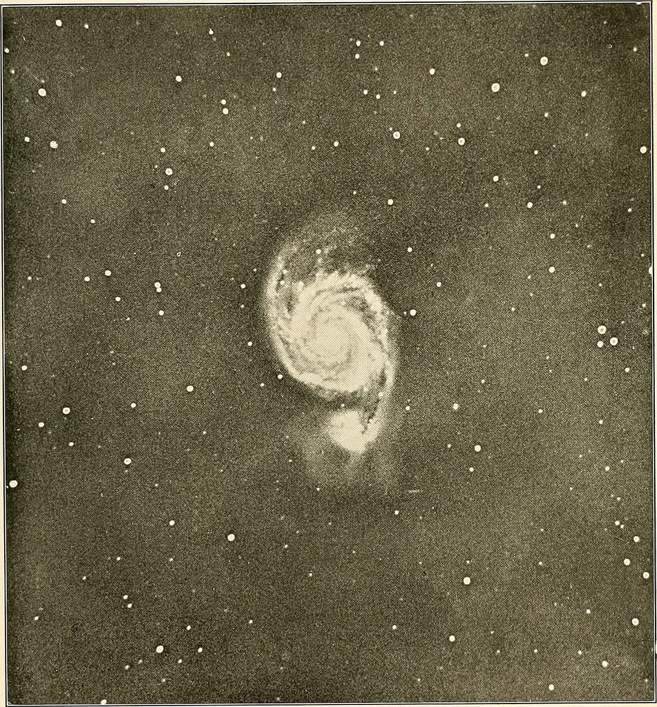 An illustration from A beginner's star-book; an easy guide to the stars and to the astronomical uses of the opera-glass, the field-glass and the telescope, 1912, leaf 24