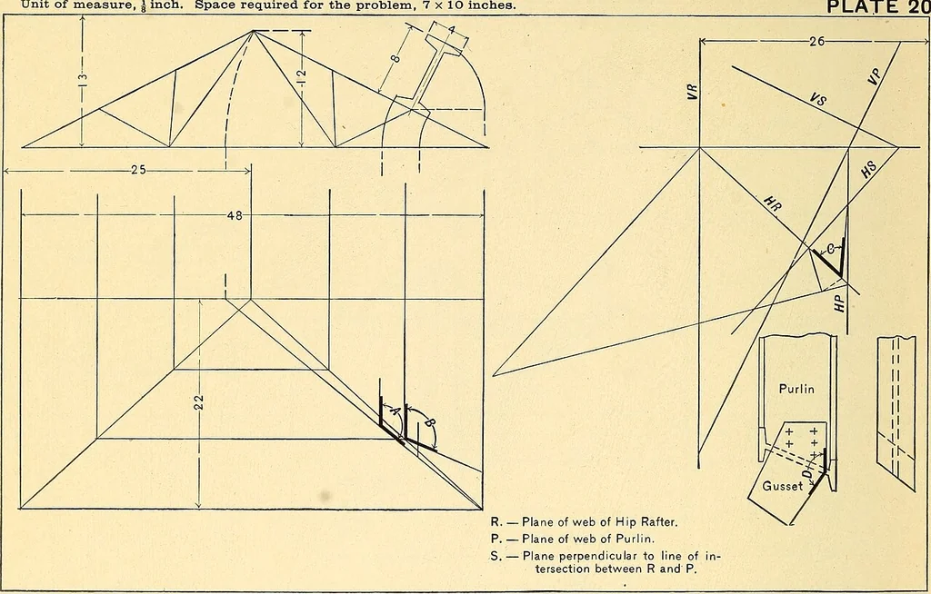 An illustration from Descriptive geometry, 1909, leaf 167