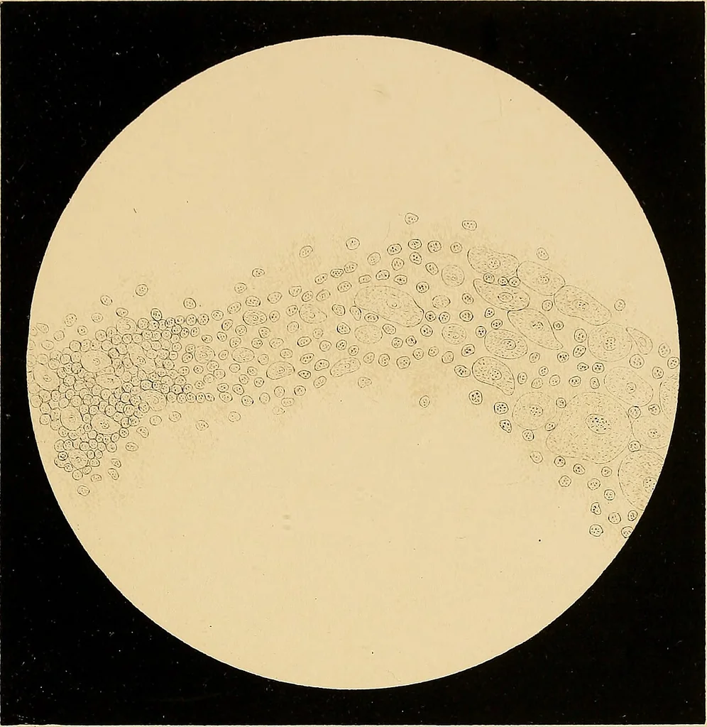 An illustration from An atlas of clinical microscopy, 1885, leaf 228
