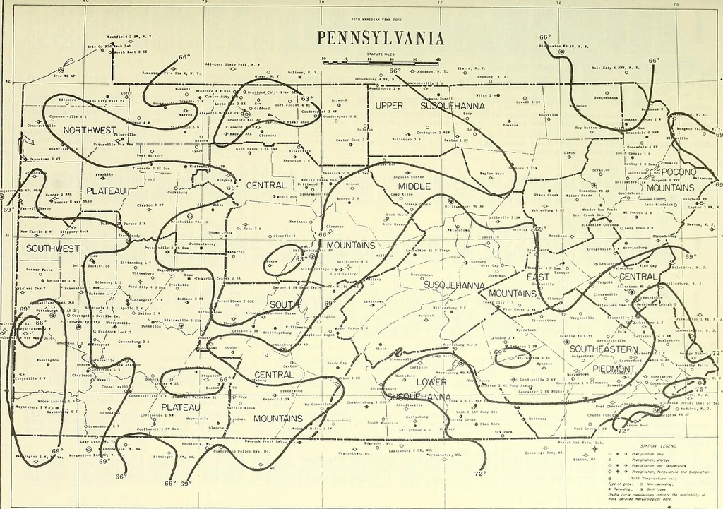An illustration from Climatological data, Pennsylvania, 1896, leaf 398