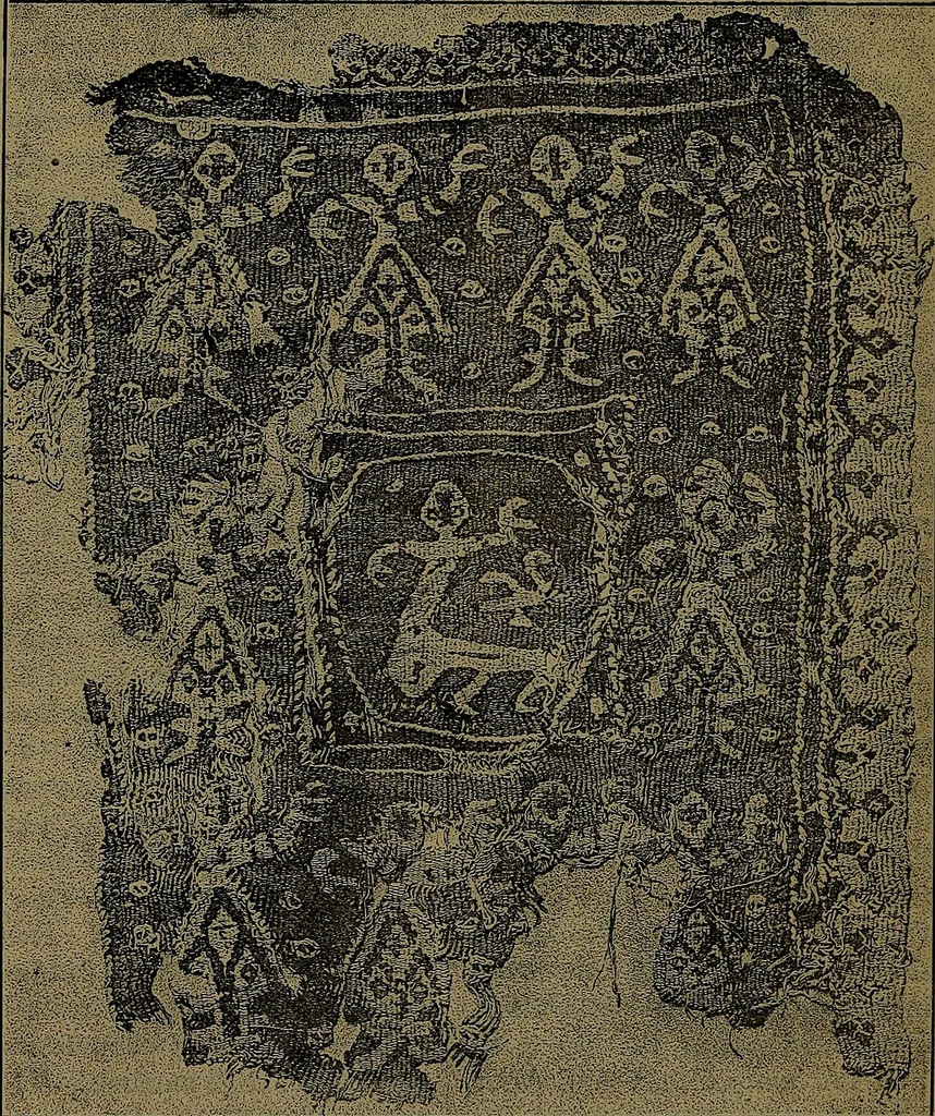 An illustration from Cantor lectures on the arts of tapestry making and embroidery ... delivered before the Society, April 5th, 12th and 19th, 1886, 1886, leaf 21