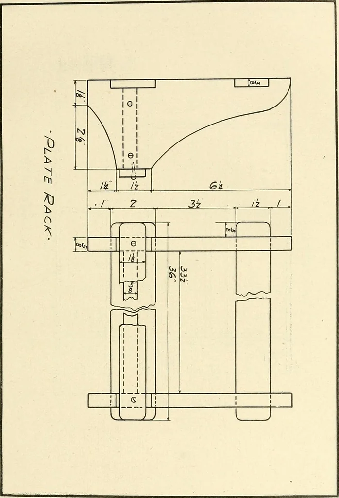 An illustration from Woodwork and mechanical drawing, 1914, leaf 116