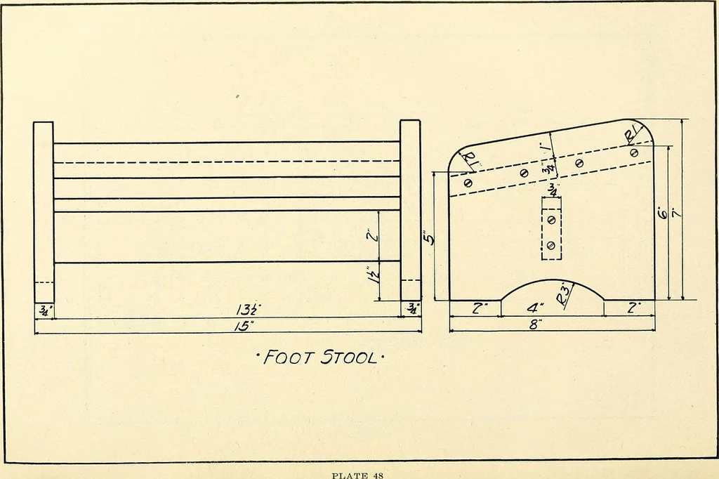 An illustration from Woodwork and mechanical drawing, 1914, leaf 111
