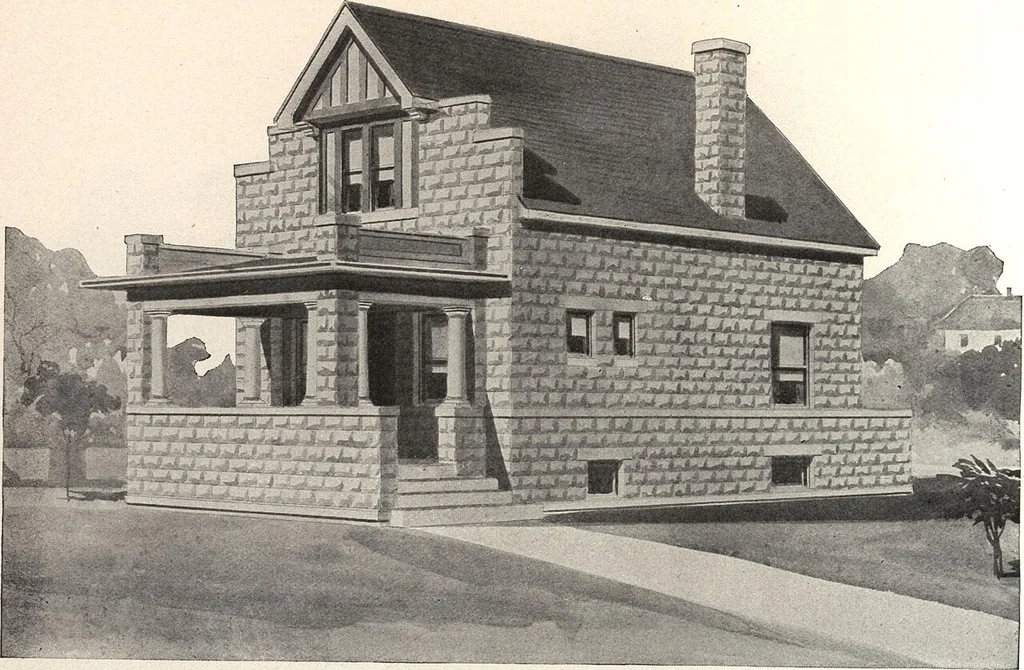 An illustration from Cement houses and how to build them., 1908, leaf 89