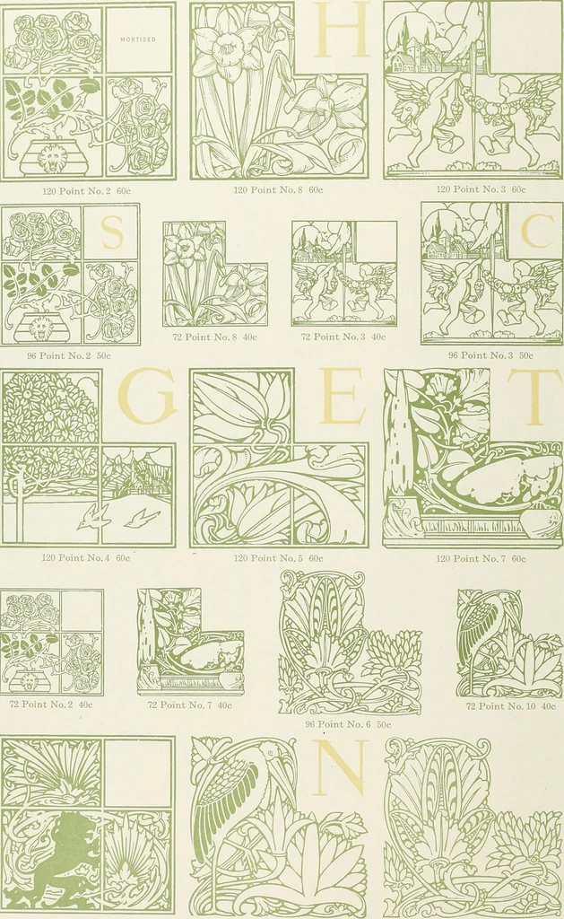 An illustration from American specimen book of type styles : complete catalogue of printing machinery and printing supplies, 1912, 1912, leaf 965